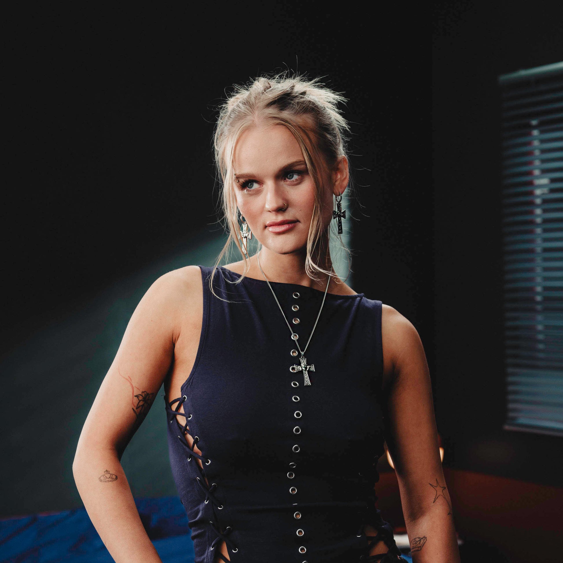 Cross Claddagh Earrings