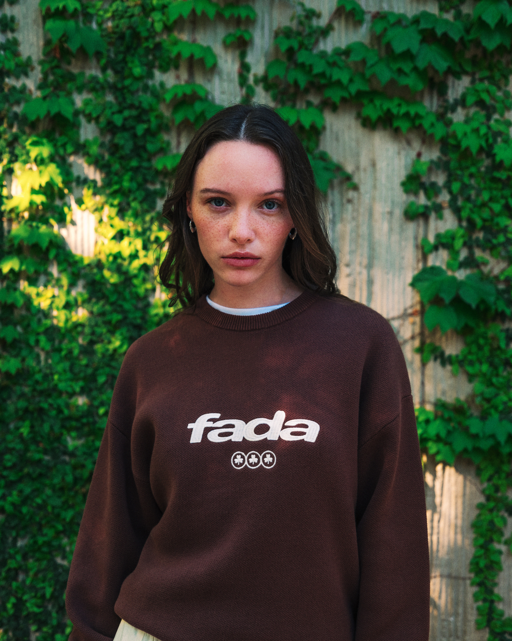 Brown Jacquard Knit