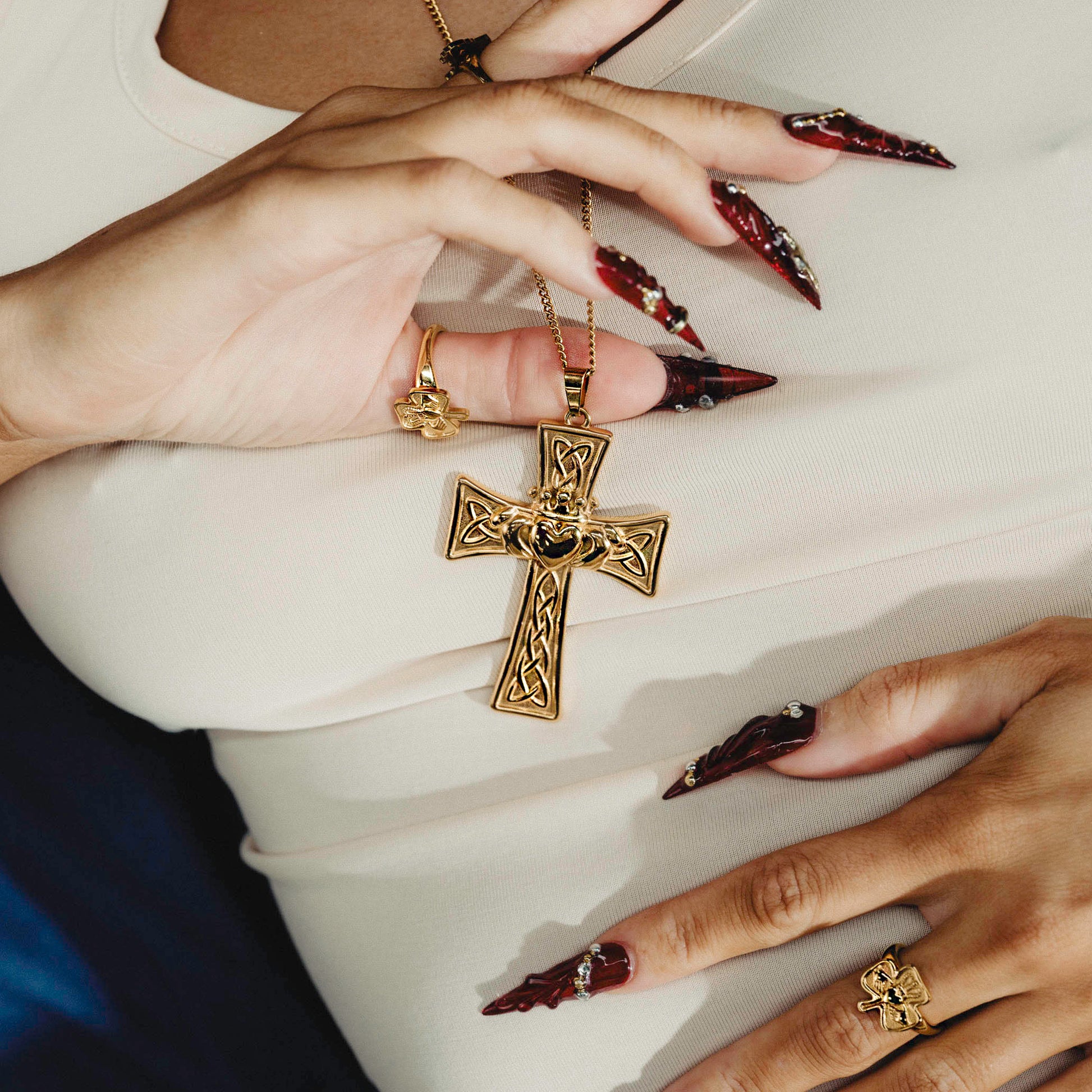 Cross Claddagh Necklace