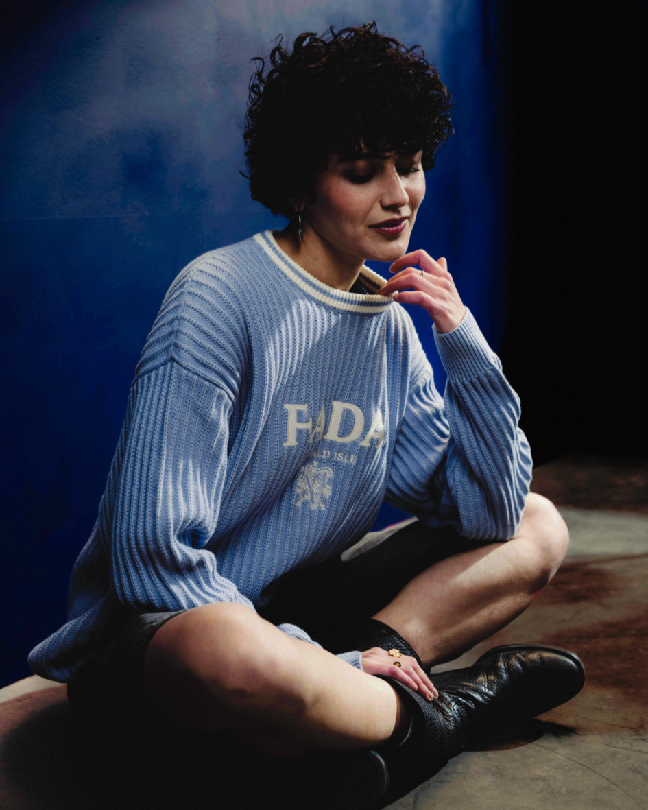 Knit Sweater Baby Blue