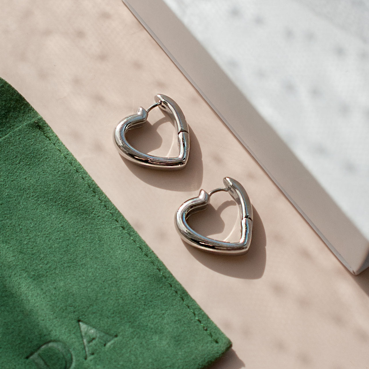 Silver Heart Earrings