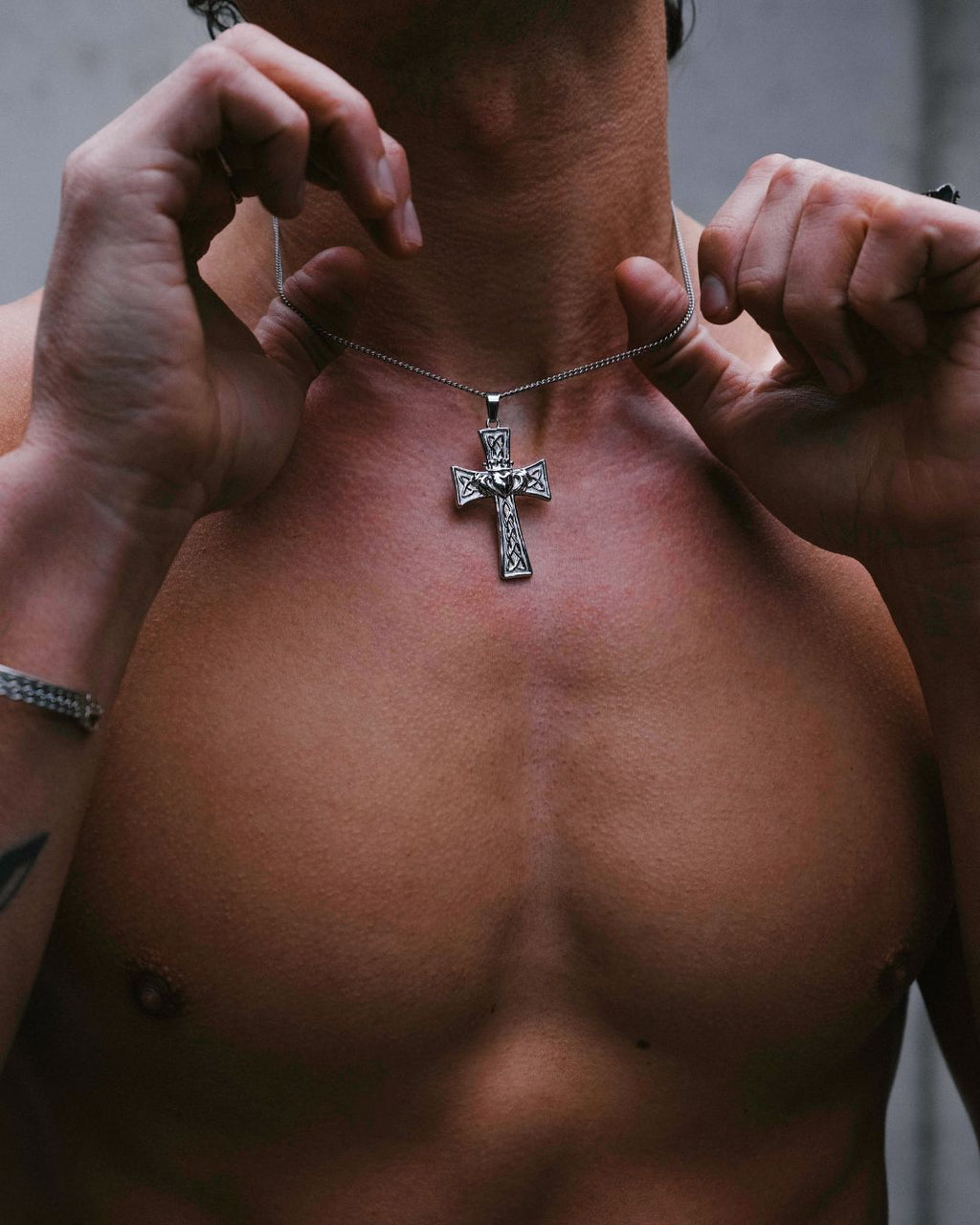 Cross Claddagh Necklace