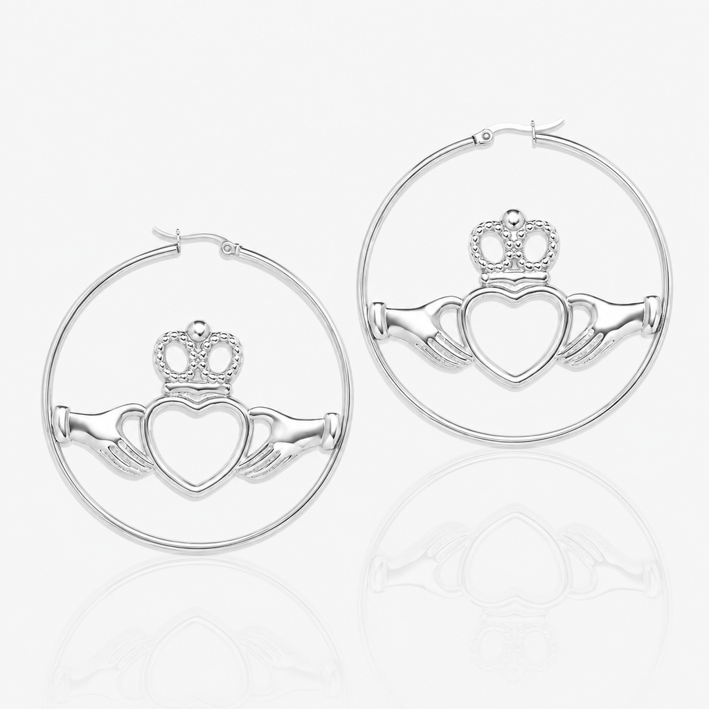 Claddagh Hoop Earrings
