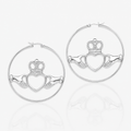 Claddagh Hoop Earrings