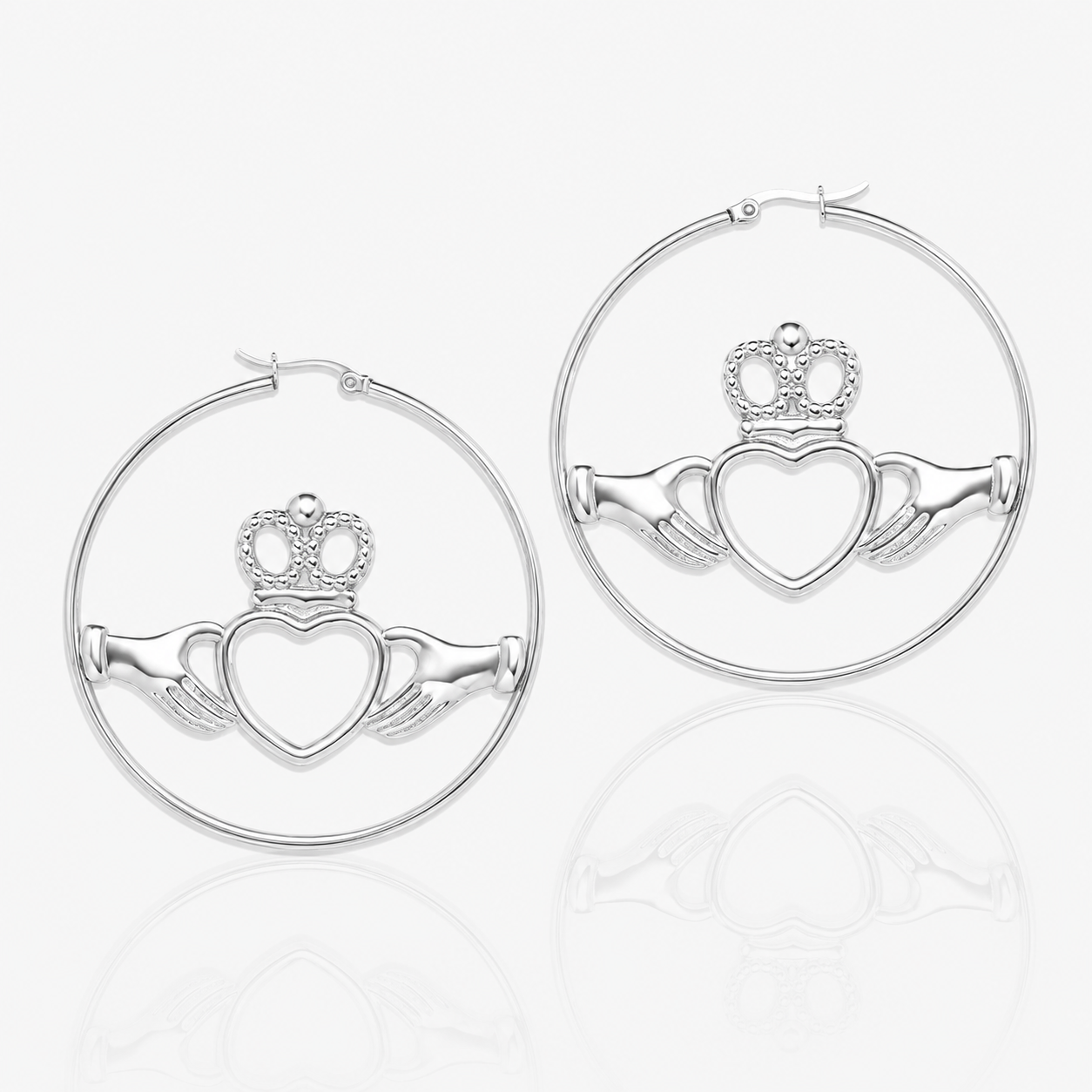 Claddagh Hoop Earrings