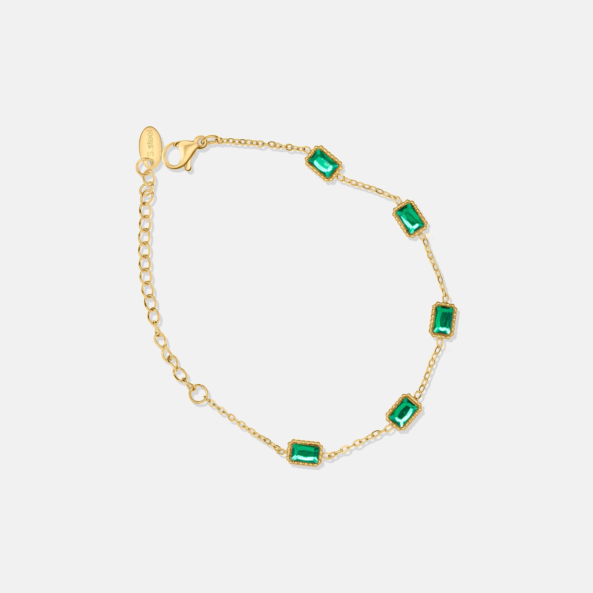 Gold Emerald Bracelet