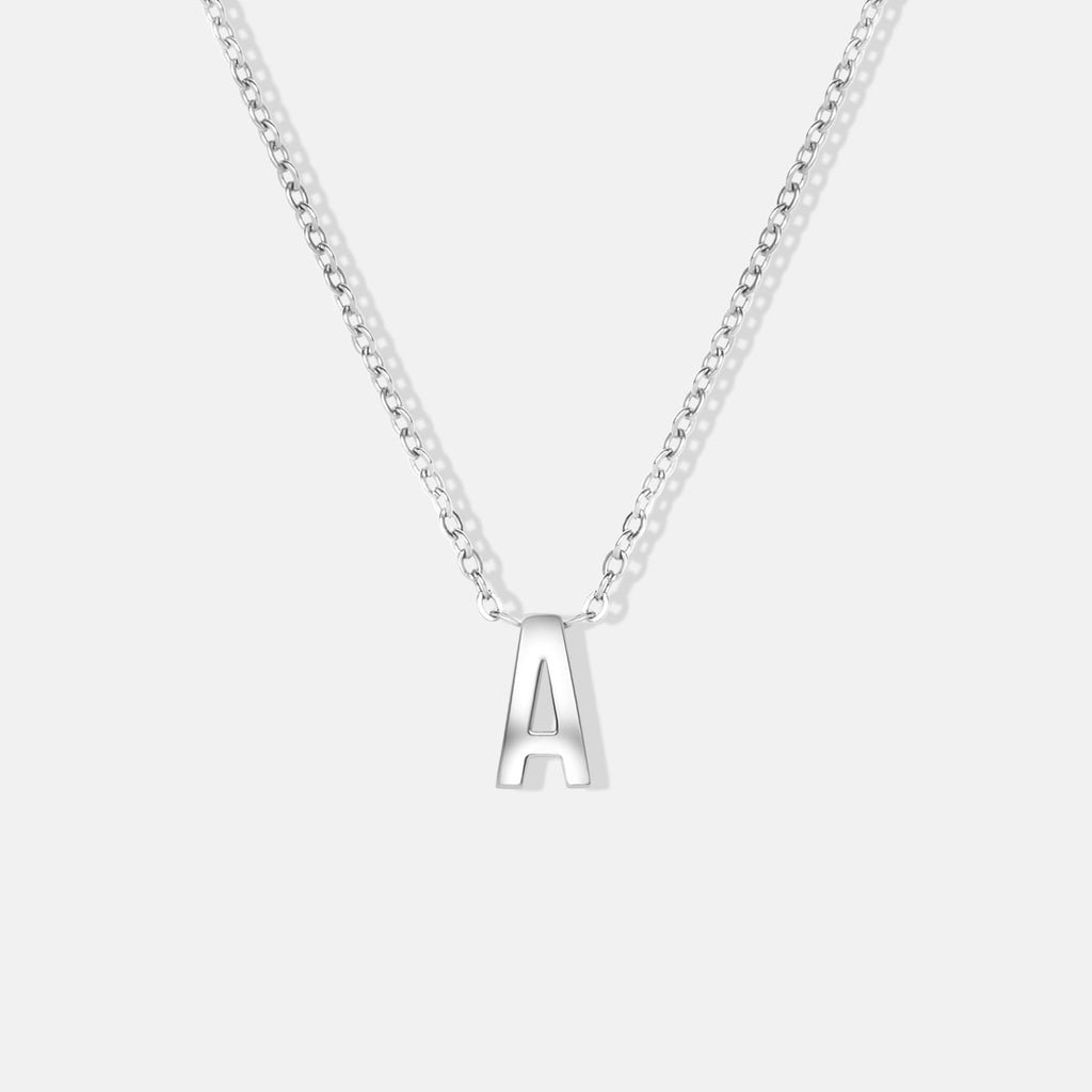 Silver Initial Necklace