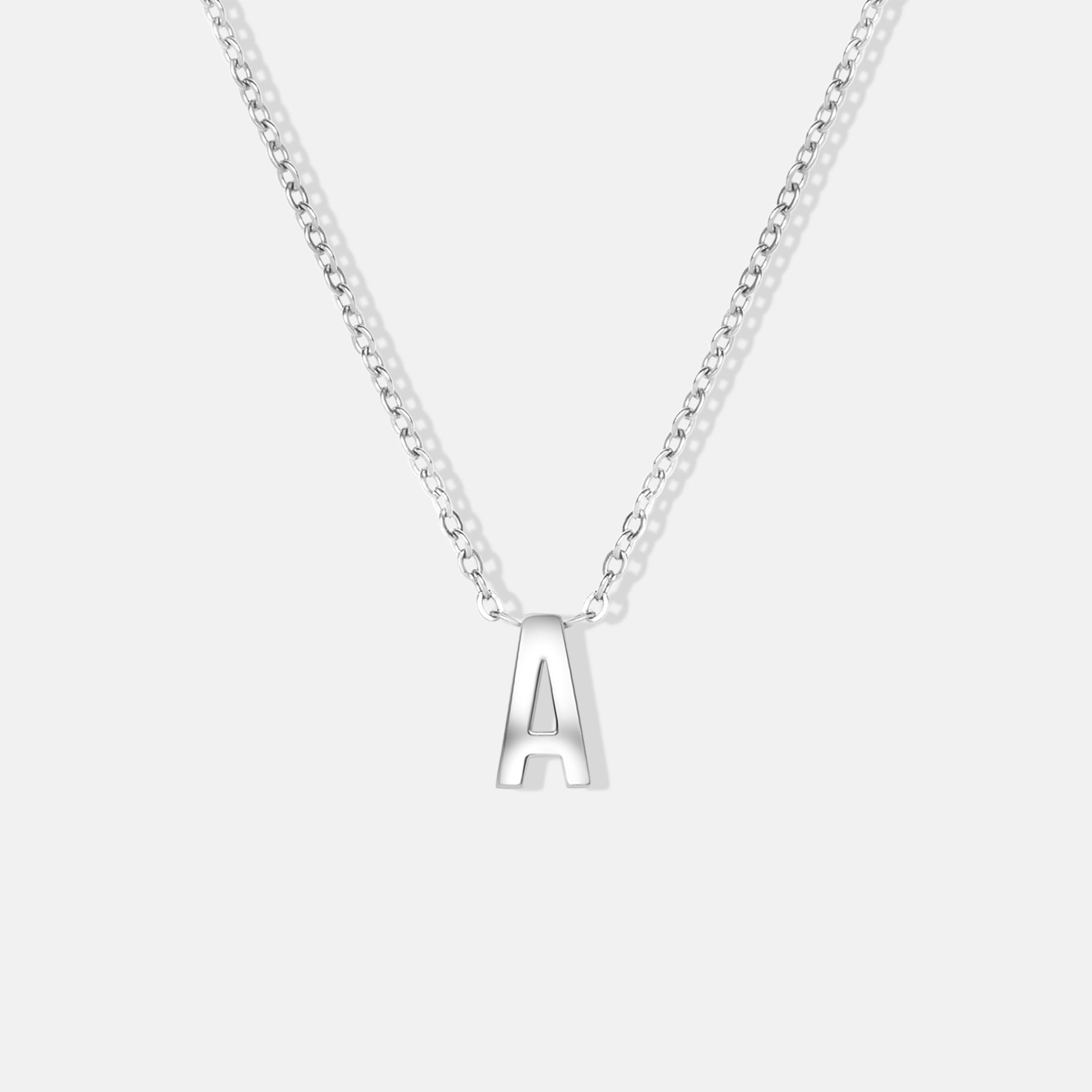 Silver Initial Necklace