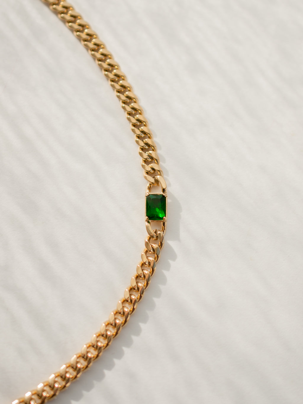 Gold Emerald Necklace