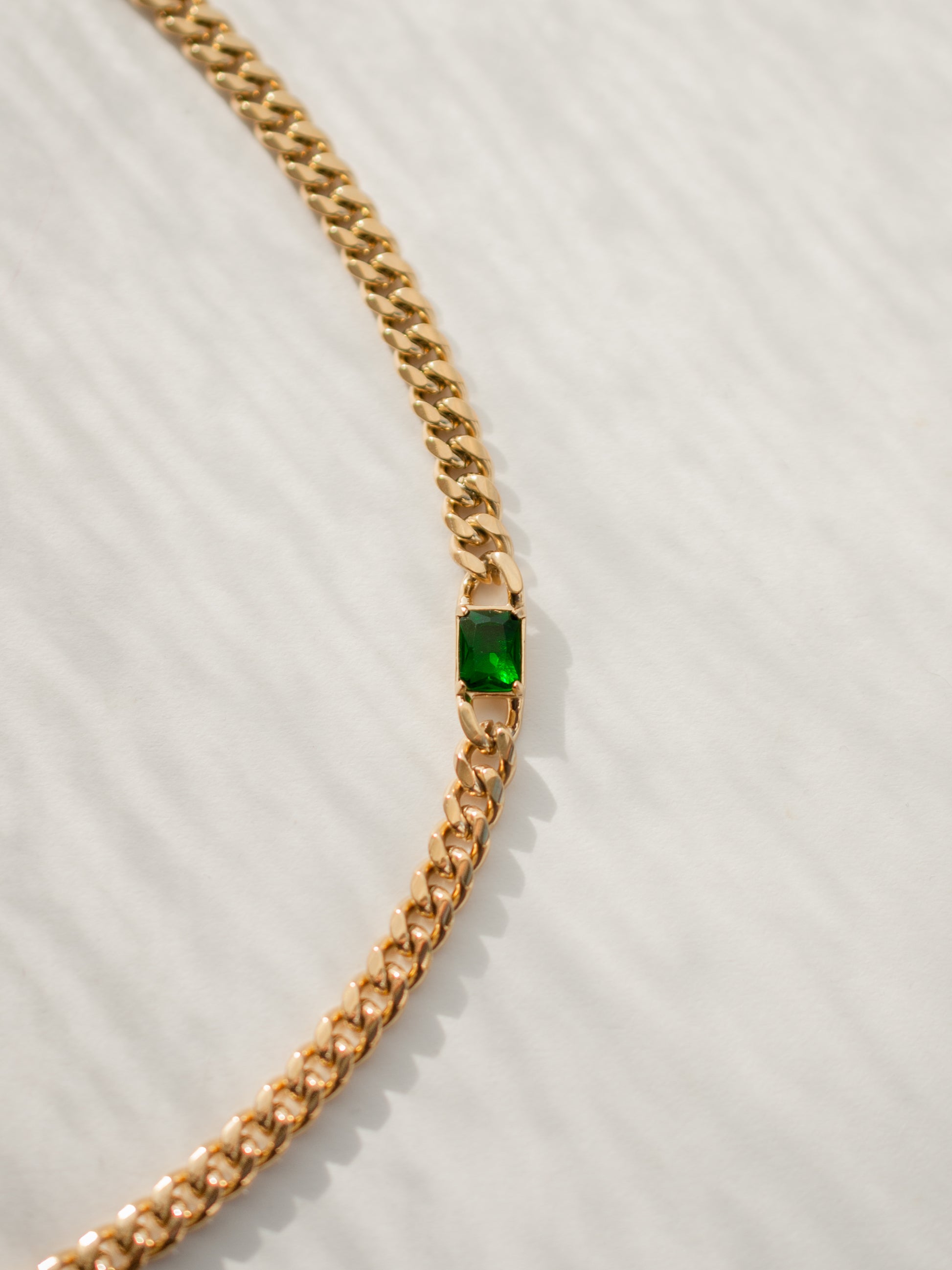 Gold Emerald Necklace
