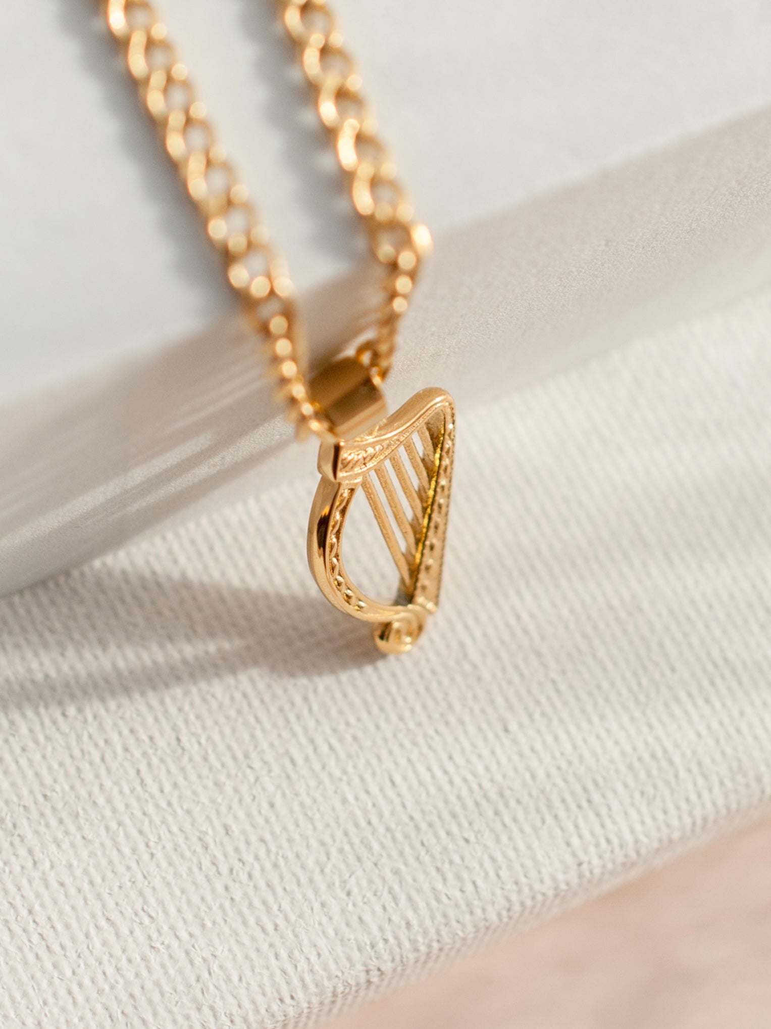 Gold Harp Necklace