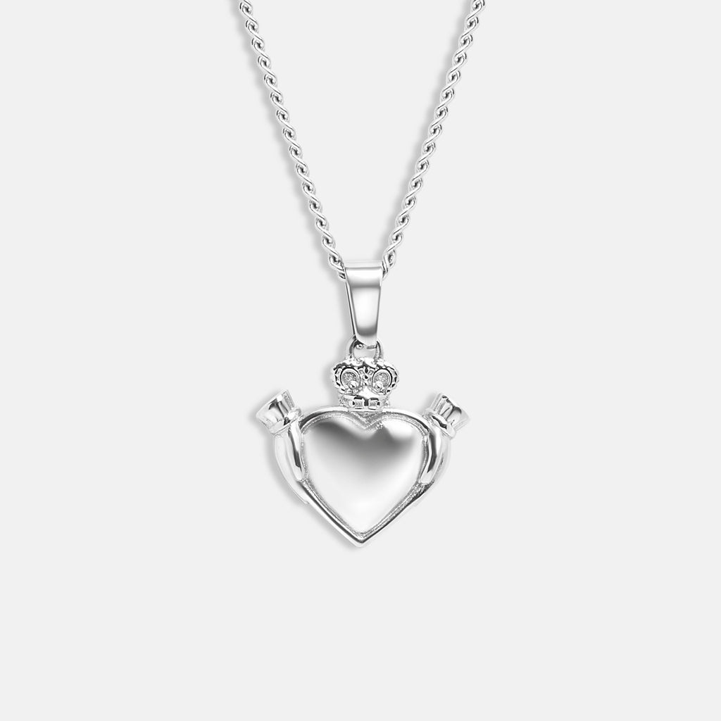 Chunky Heart Claddagh Necklace