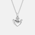 Chunky Heart Claddagh Necklace