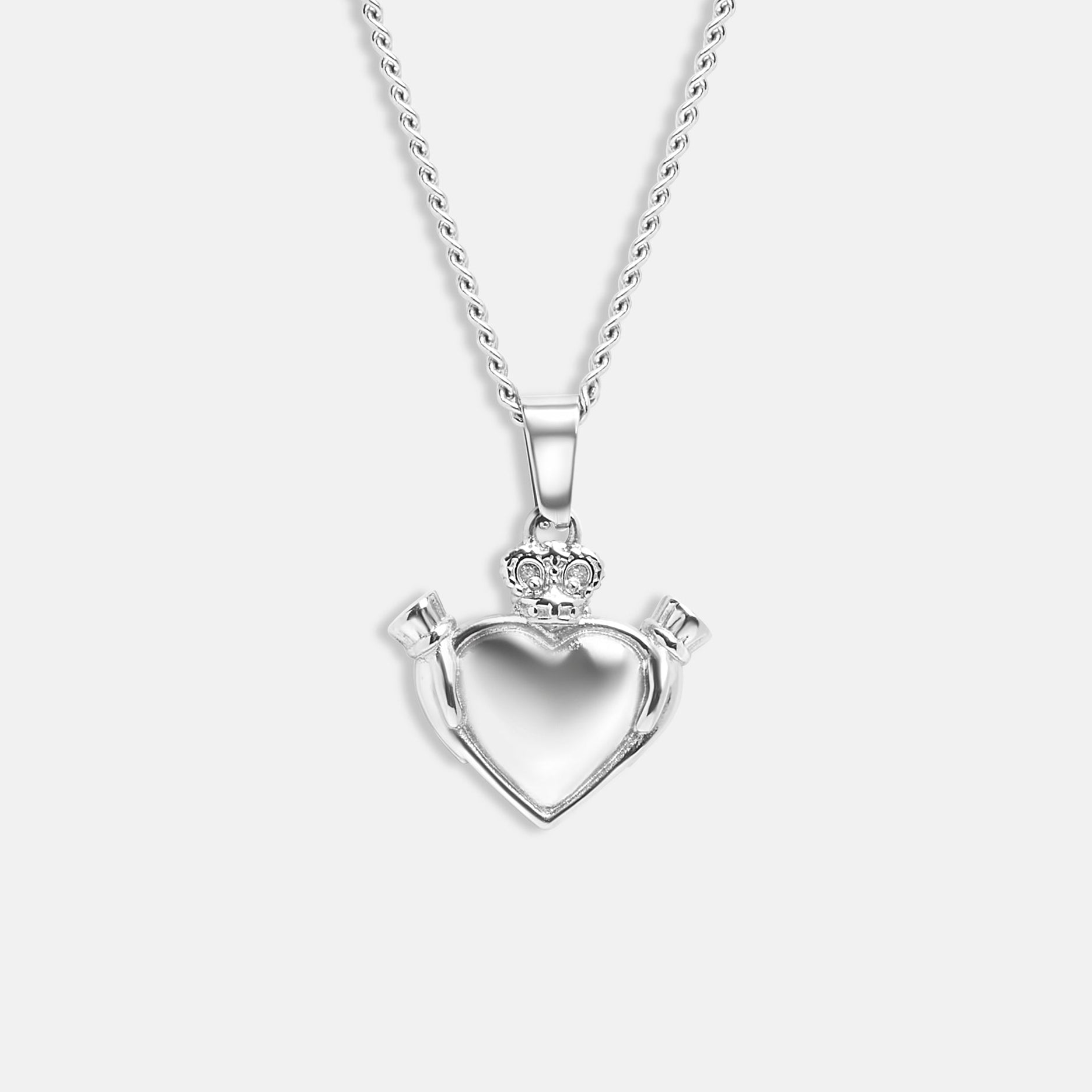 Chunky Heart Claddagh Necklace