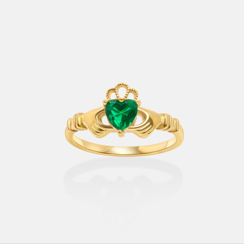Emerald Claddagh Ring