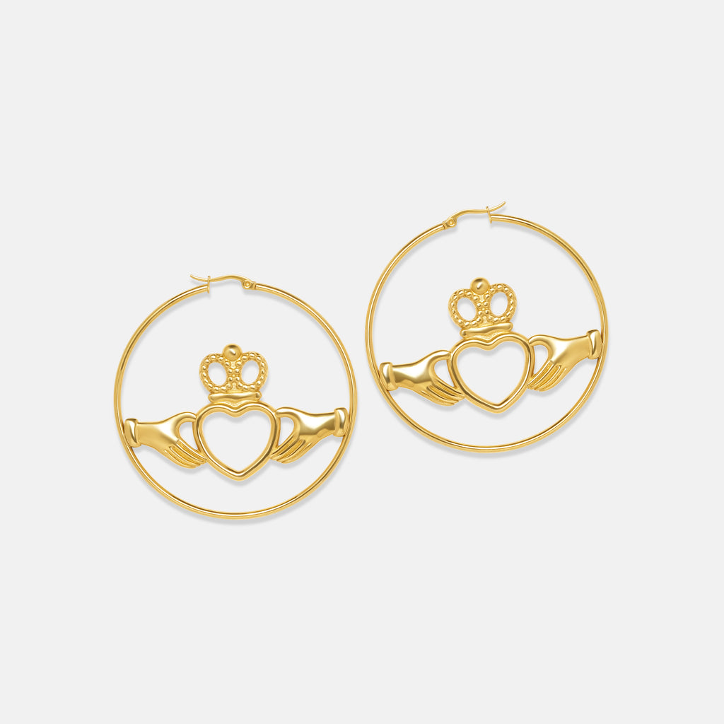 Claddagh Hoop Earrings