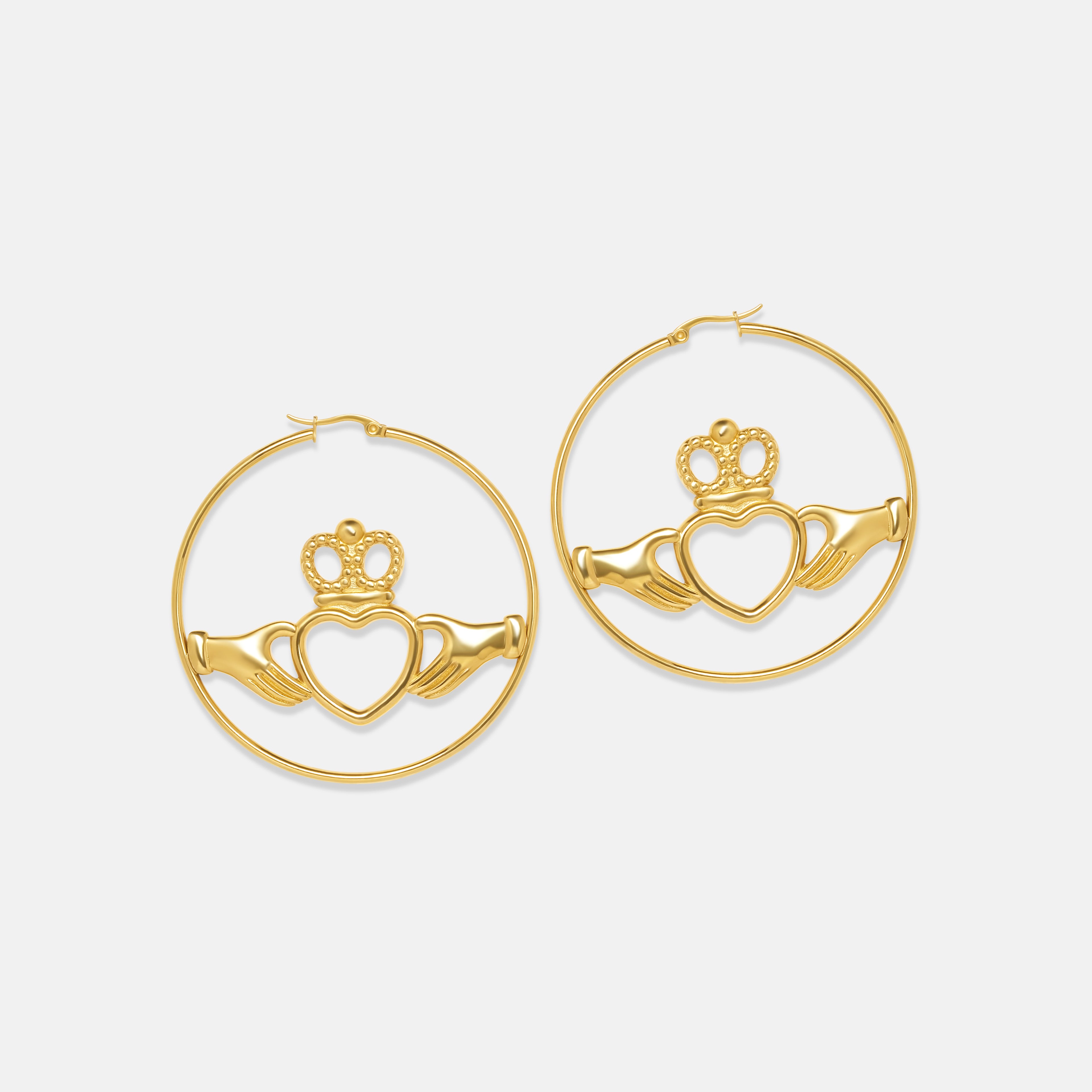 Claddagh Hoop Earrings