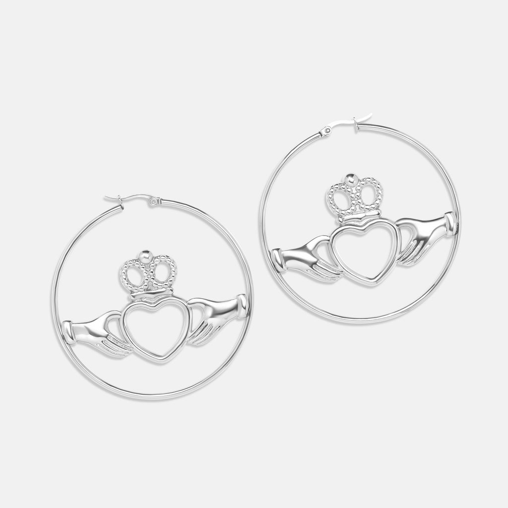 Claddagh Hoop Earrings