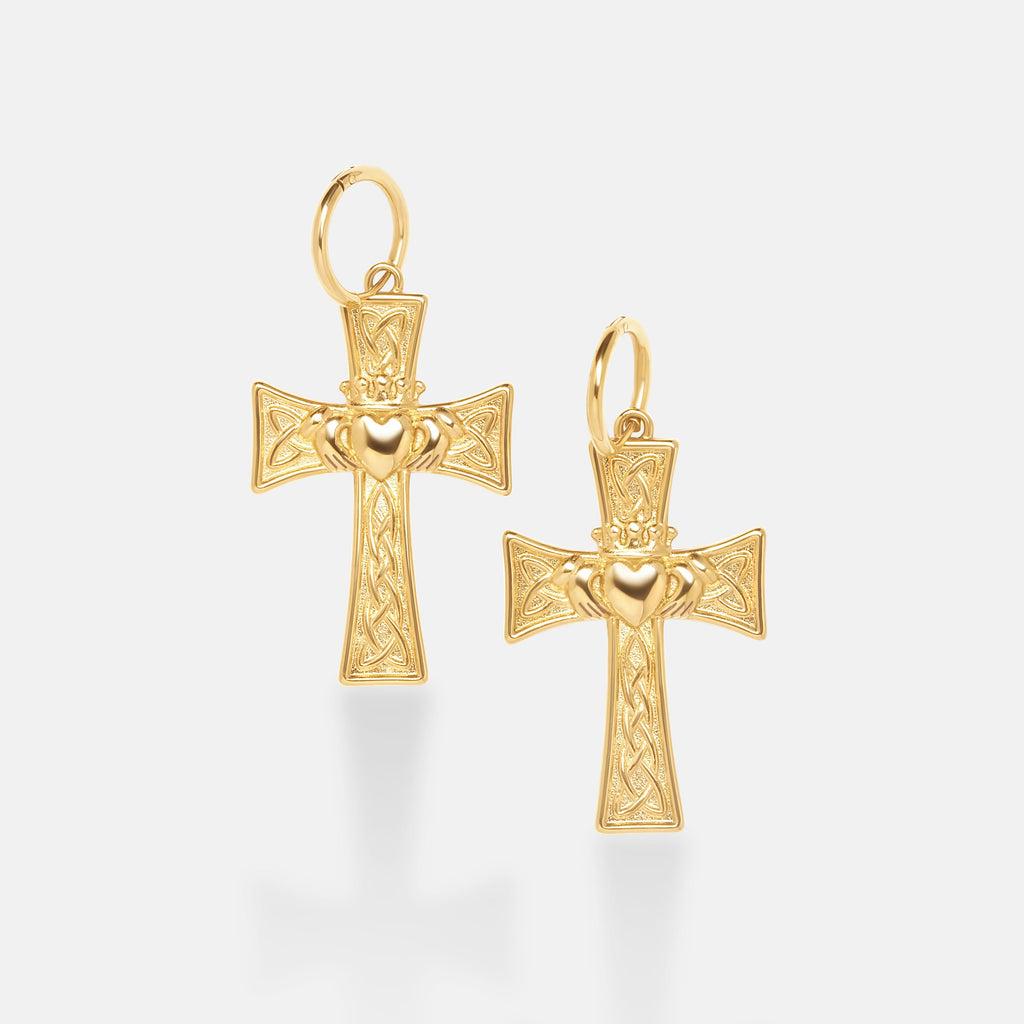 Cross Claddagh Earrings