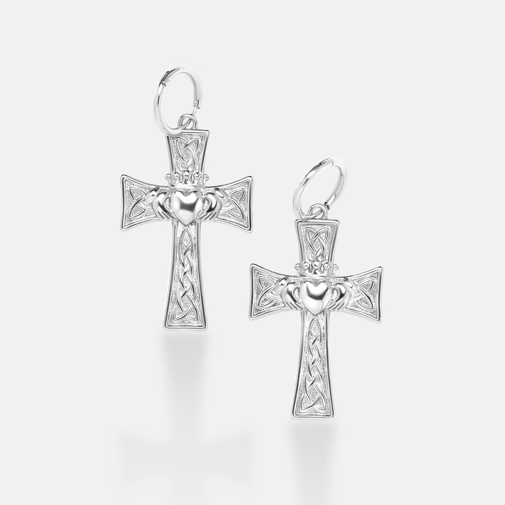 Cross Claddagh Earrings