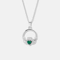 Emerald Claddagh Necklace