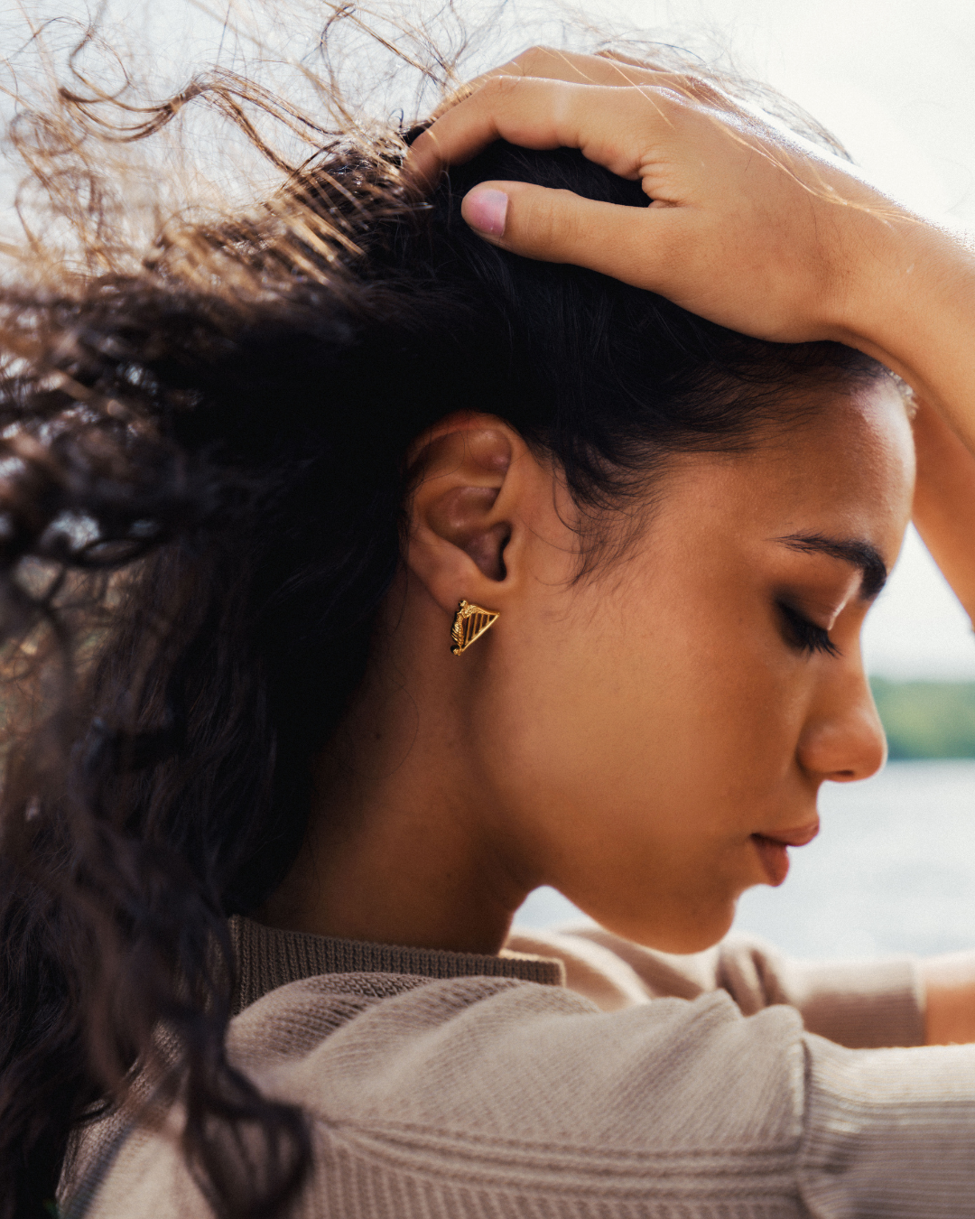 Harp Stud Earrings
