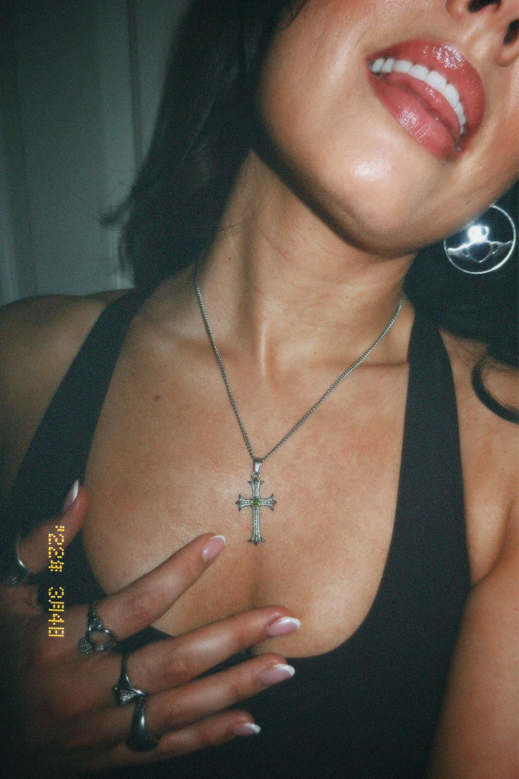 Celtic Peridot Cross Necklace