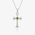 Celtic Peridot Cross Necklace