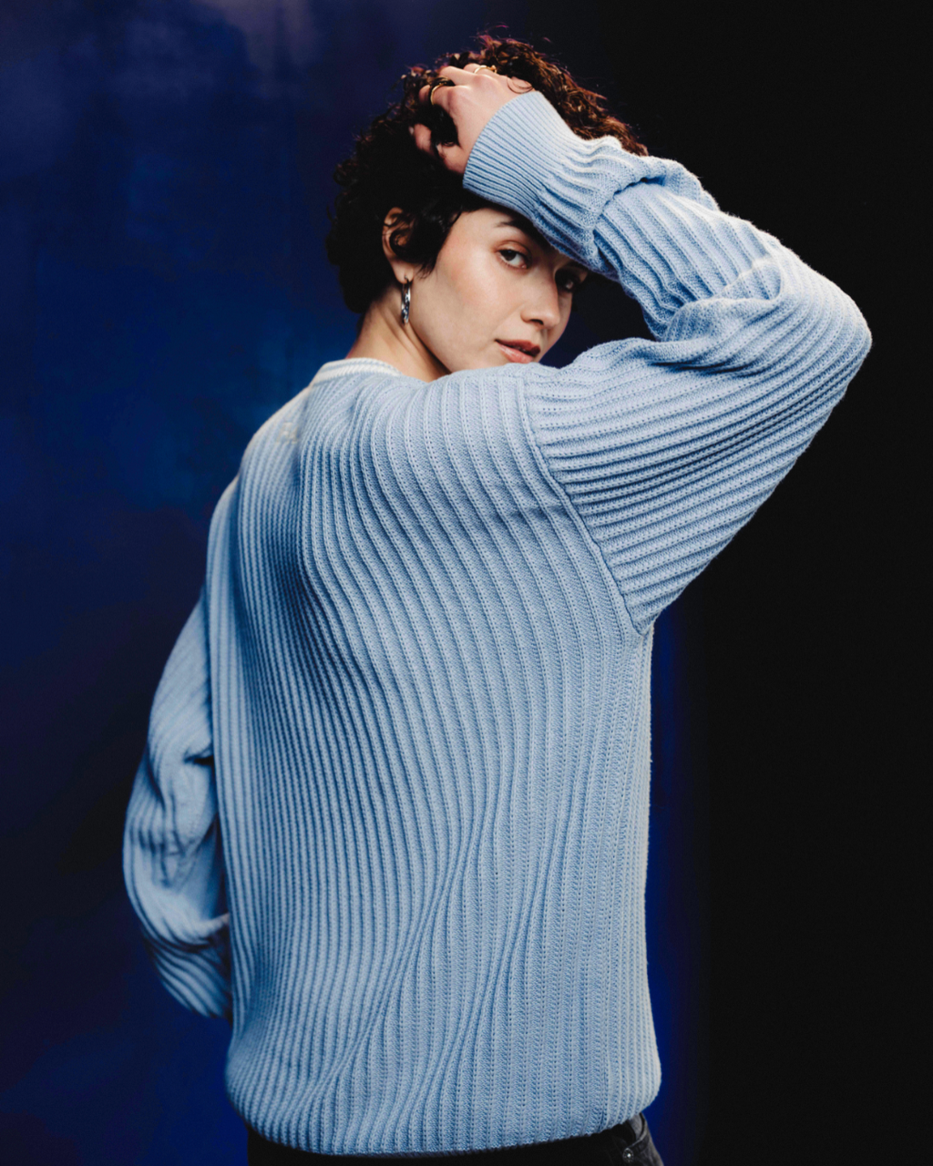 Knit Sweater Baby Blue