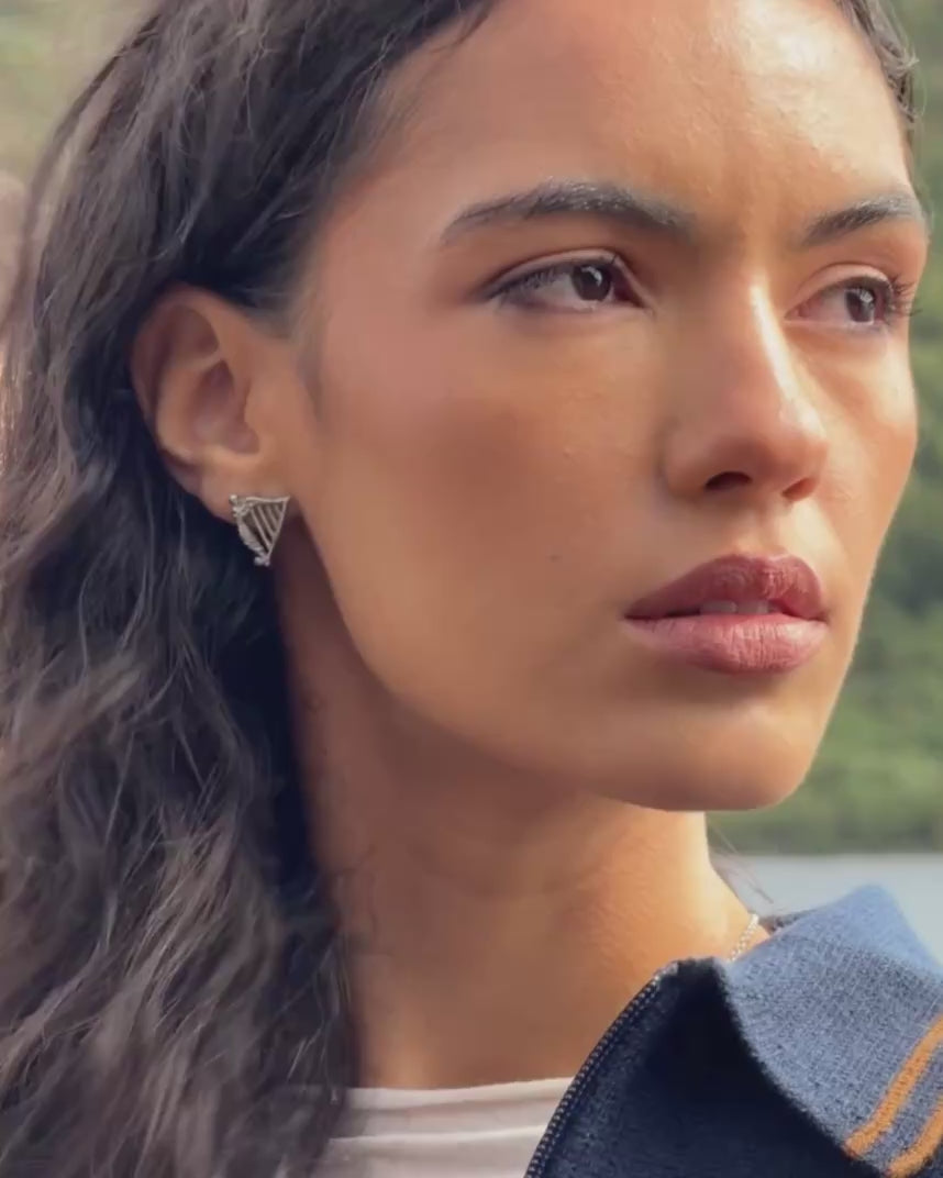 Harp Stud Earrings